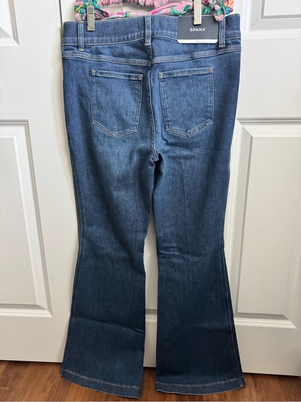 SPANX Women's Blue Flare Jeans - Picture 6 of 6